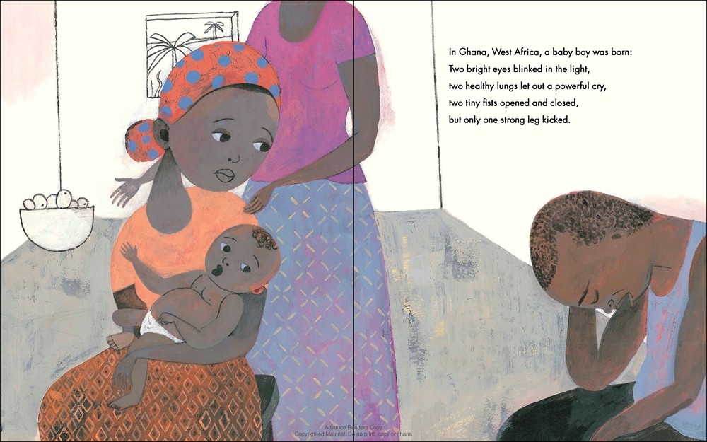 noresize Illustration © 2015 by Sean Qualls from EMMANUEL'S DREAM: THE TRUE STORY OF EMMANUEL OFOSU YEBOAH by Laurie Ann Thompson; published by Schwartz & Wade Books, an imprint of Random House Children's Books, a division of Random House LLC, a Penguin Random House Company